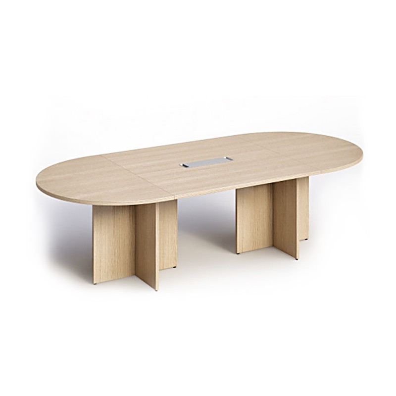 Oval Meeting Table With Paneled Structures In Melamine Meeting Tables
