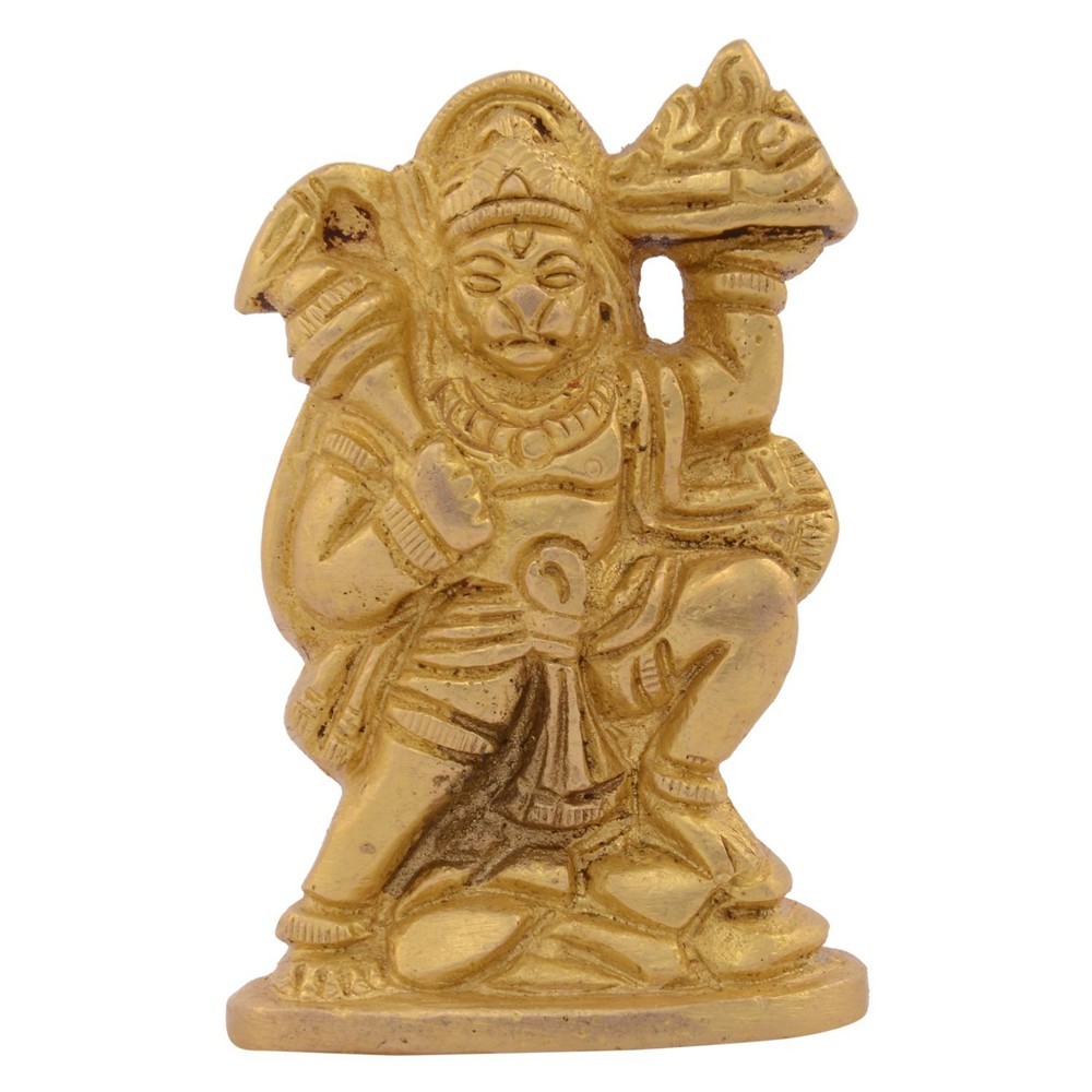 Brass Hanumanji Standing Idol L1.5" x W0.75" x H2.5"
