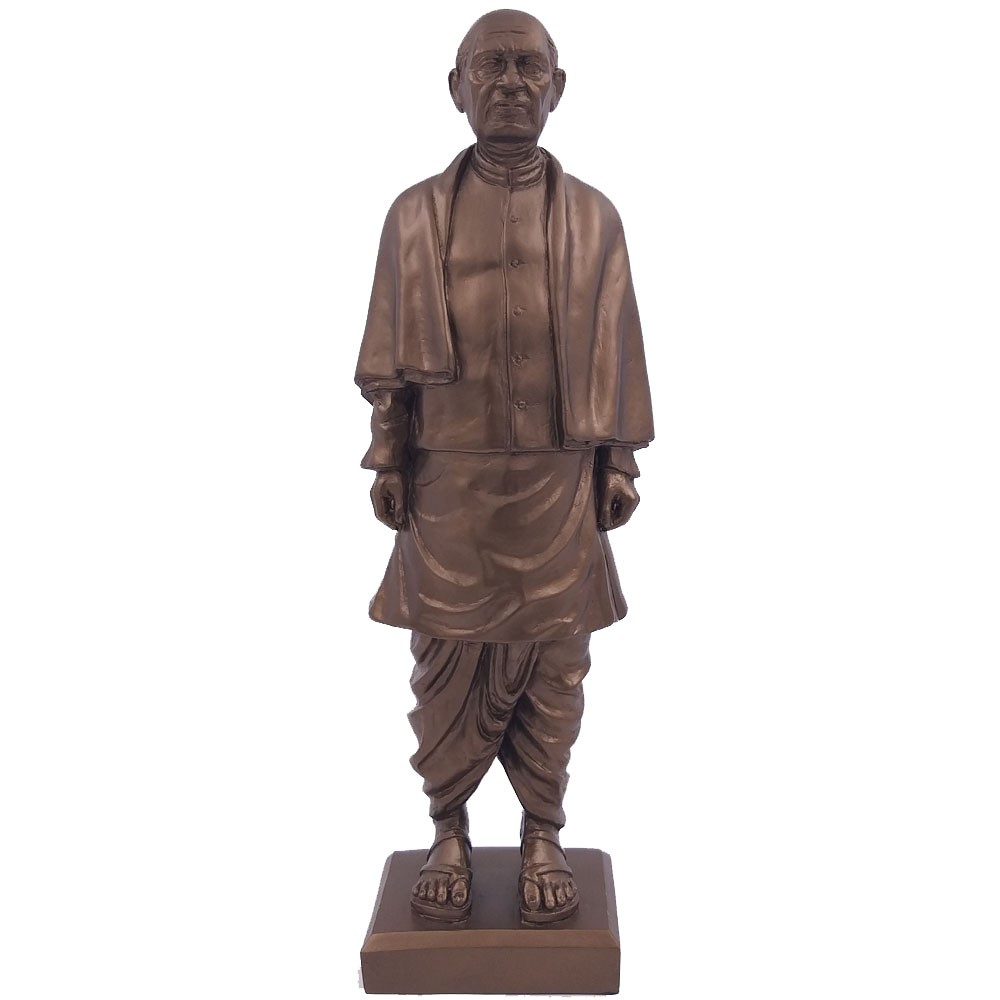 Fiber Vallabhbhai Patel Standing Idol H 15.50"
