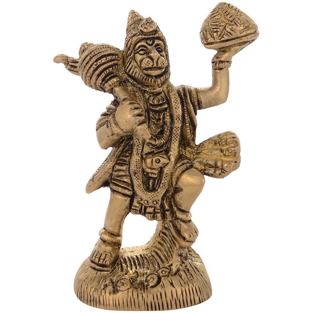 Brass Hanumanji Sitting Idol L2.75" x W1.5" x H3.5"