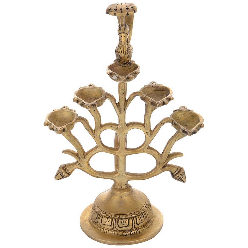 Brass Peacock Divi Home Decor L6" x W4" x H9"