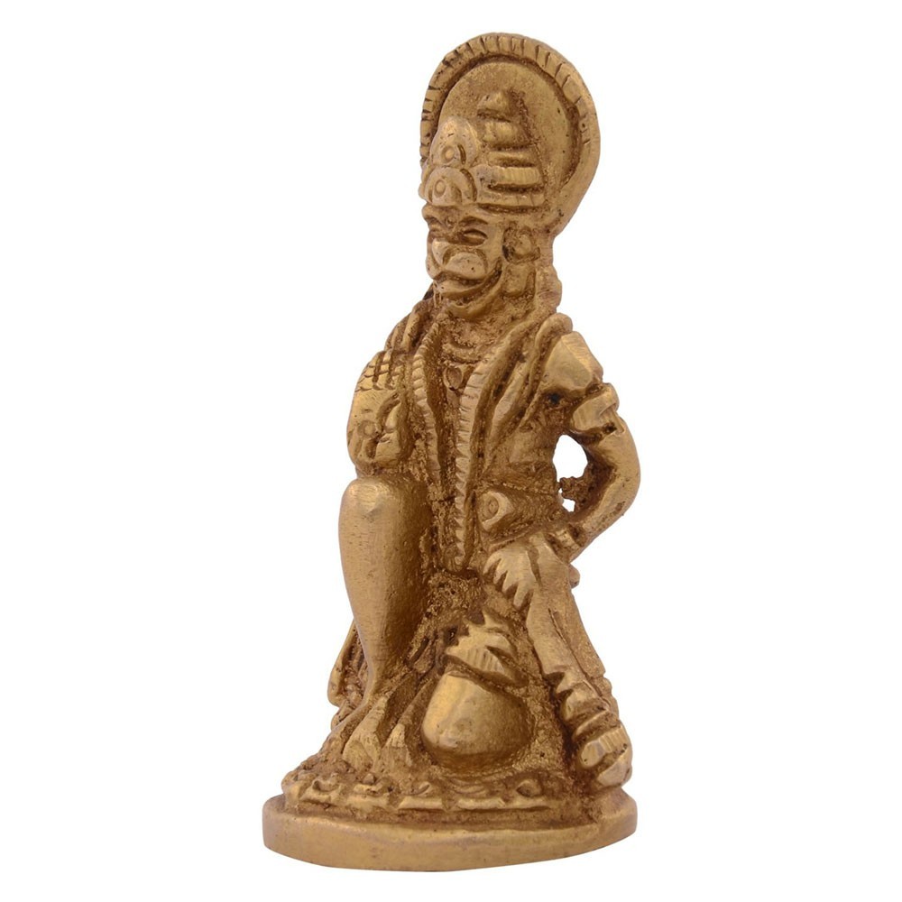 Brass Hanumanji Sitting Idol L1.25" x W1" x H2.25"
