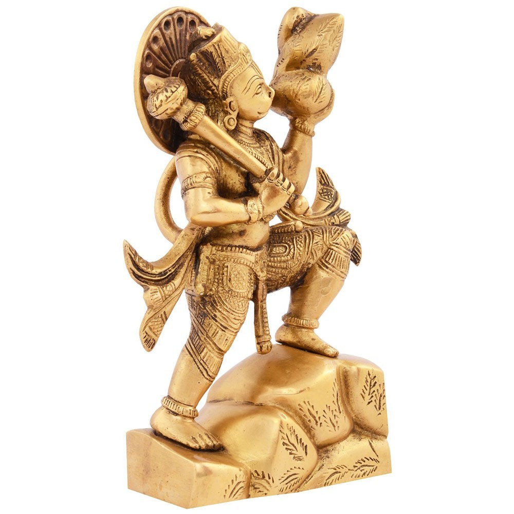 Brass Hanumanji Standing Idol L5.25" x W2.75" x H7.75"