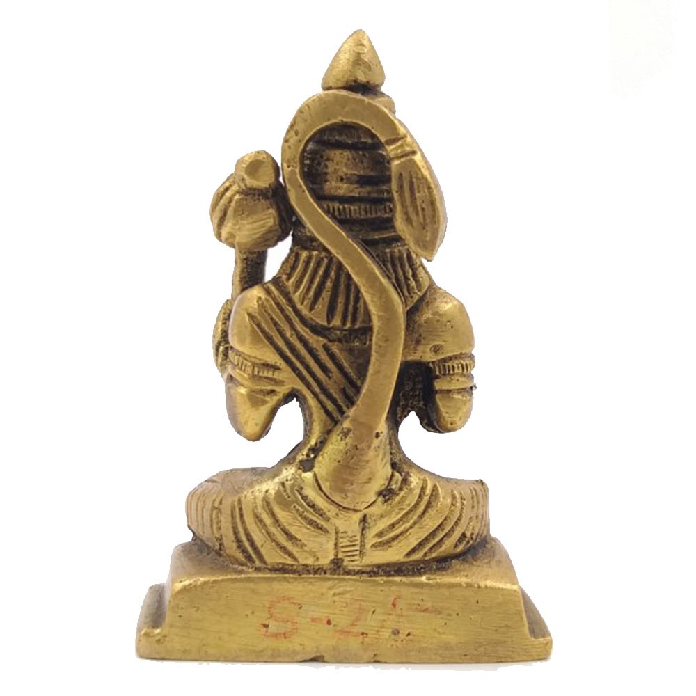 Brass Hanumanji Sitting Idol L2" x W0.75" x H2.75"