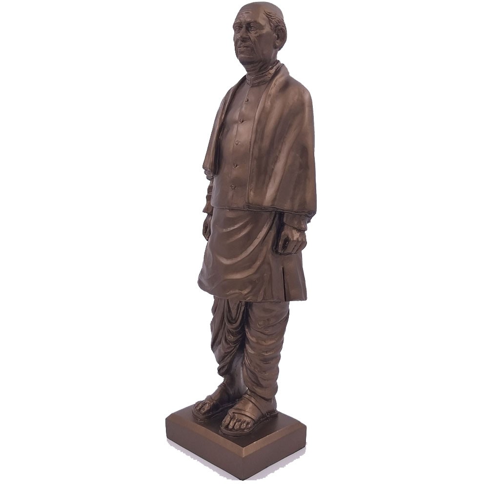 Fiber Vallabhbhai Patel Standing Idol H 15.50"