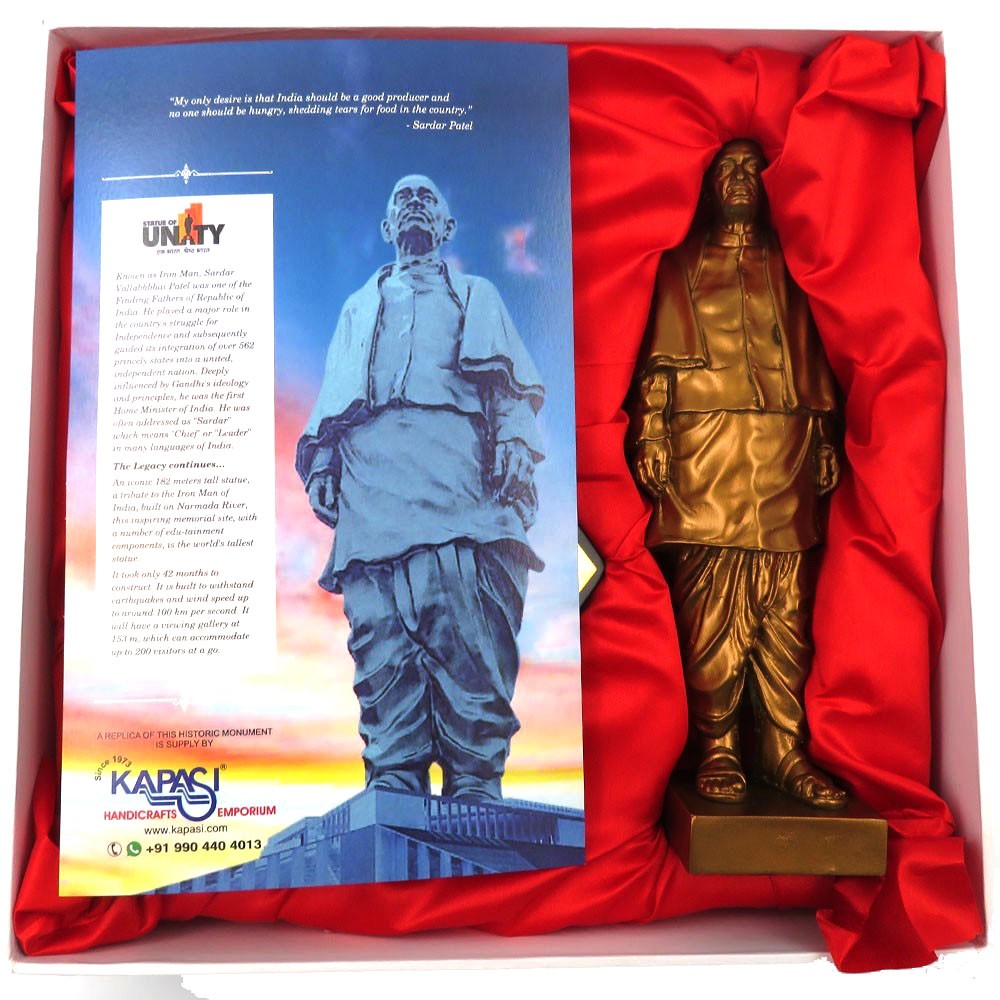 Fiber Vallabhbhai Patel Standing Memento H 10"
