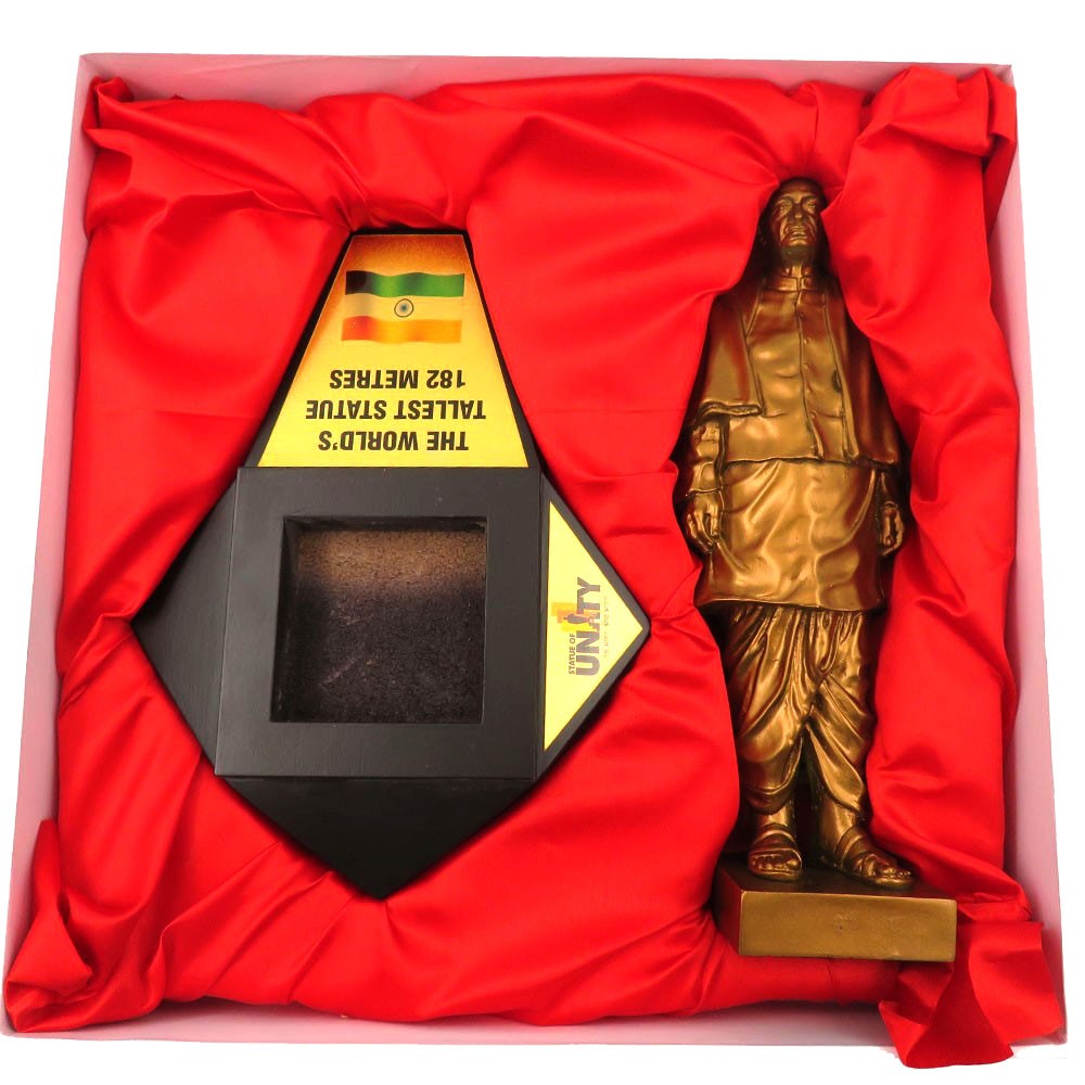 Fiber Vallabhbhai Patel Standing Memento H 10"