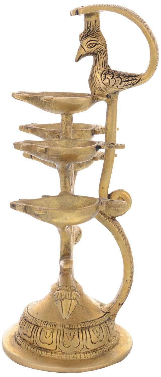 Brass Peacock Divi Home Decor L6" x W4" x H9"