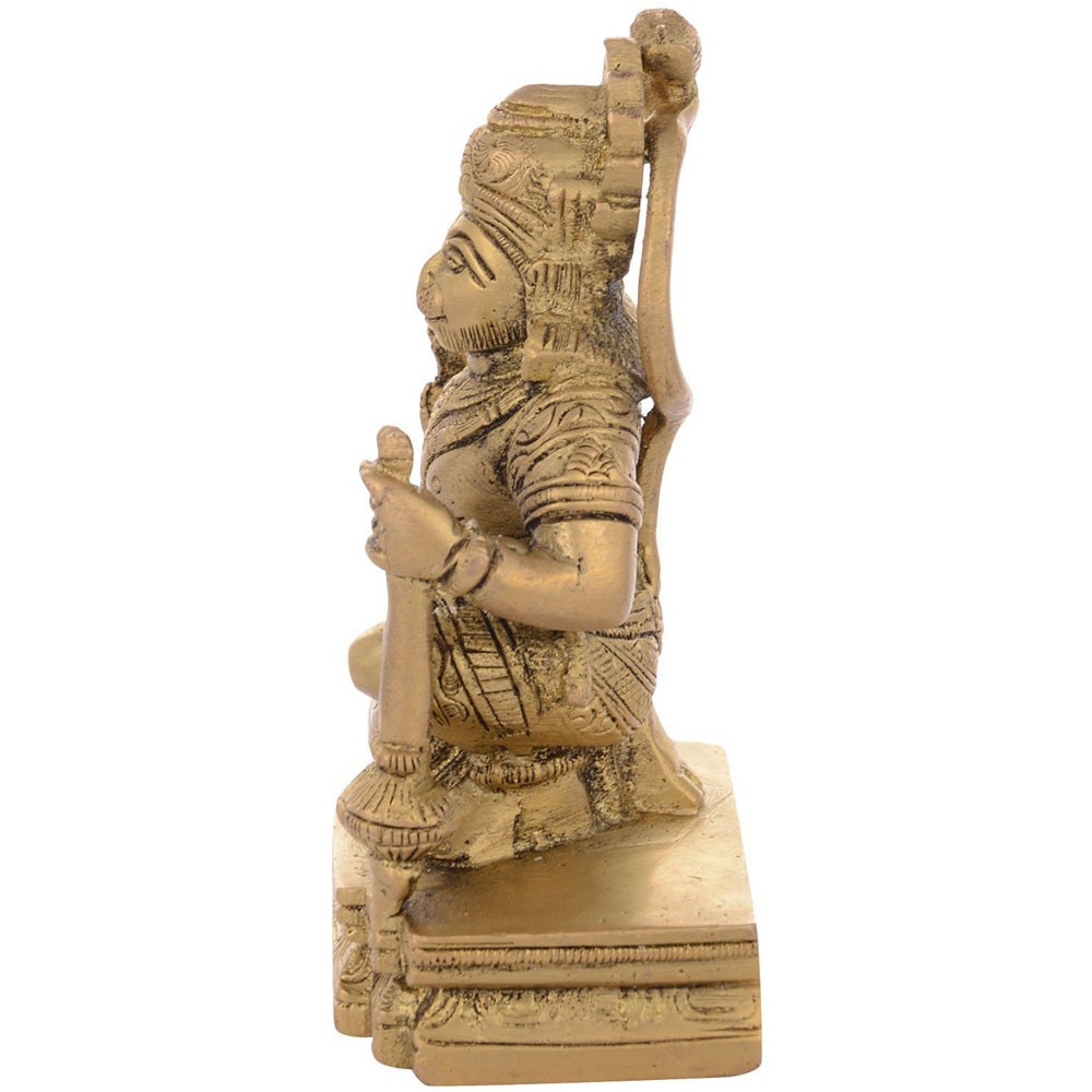 Brass Hanumanji Sitting Idol L2.5" x W2" x H4.25"