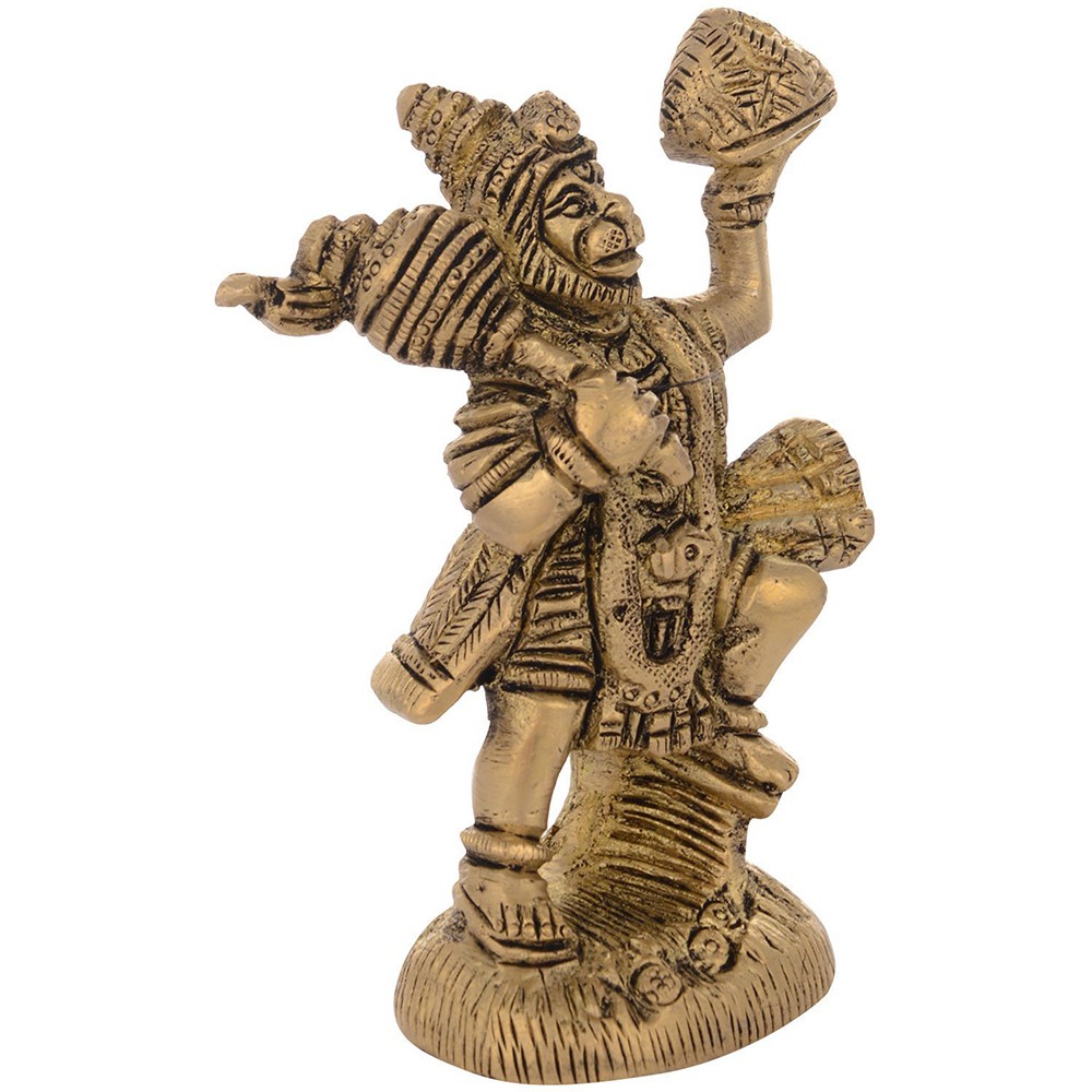 Brass Hanumanji Sitting Idol L2.75" x W1.5" x H3.5"